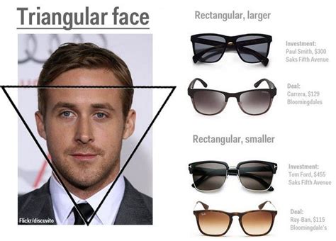 triangle face shape men sunglasses.